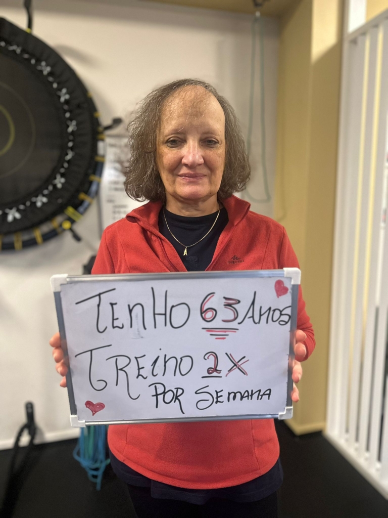 Aos 63 anos. Treina 2x por semana.