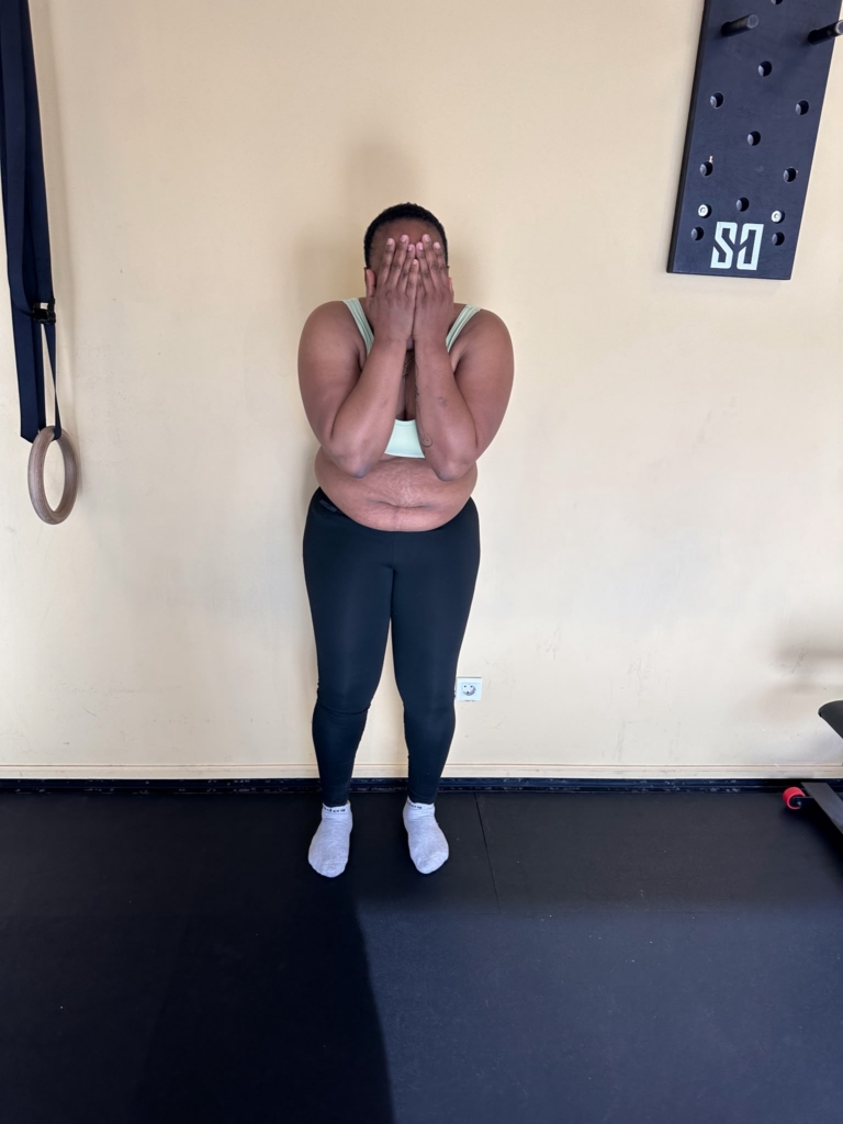 Odete, Atleta do Mês do TG FitStudio, durante a sua transformação física.