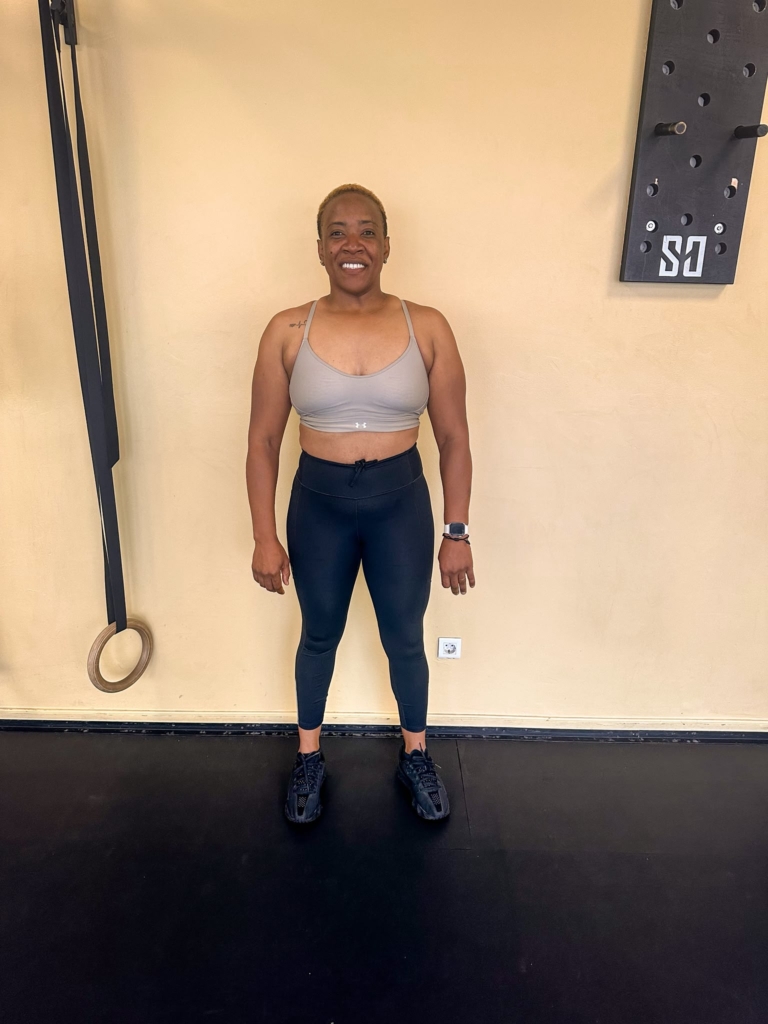 Odete, Atleta do Mês do TG FitStudio, durante a sua transformação física.